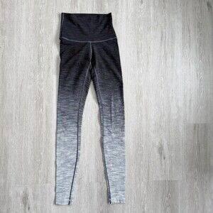 Lululemon Leggings Wunder Under High Rise Tight Ombre Melange Black White Size 6
